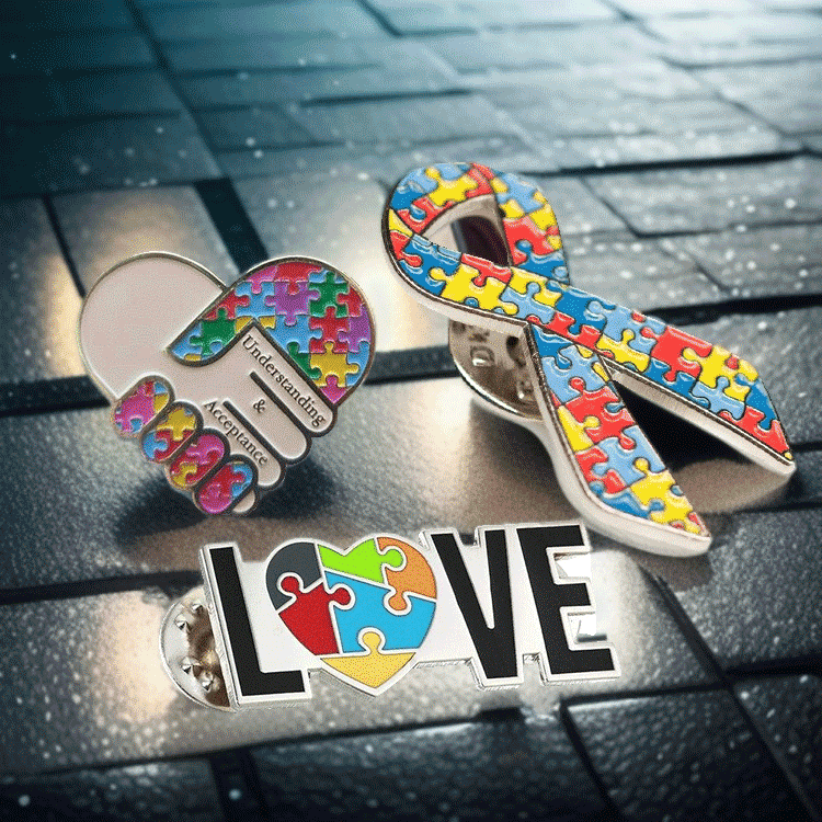 Autism awareness pin