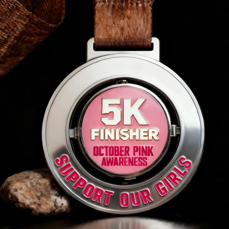 Display Pink Support Our Girls Charity Medal