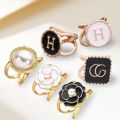 A high-quality and elegant silk scarf ring for ladies.