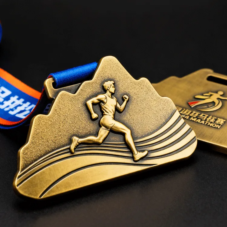 Share Vintage Gold Mount Marathon Medal