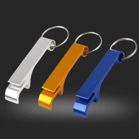 Metal bottle opener keychain with custom logo for promotional and corporate use