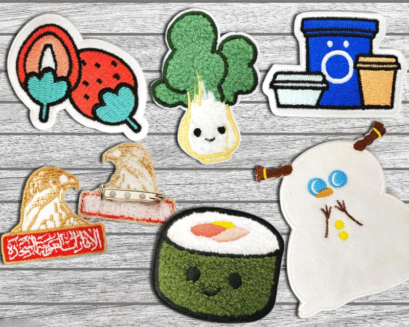 Custom embroidered fabric patches for apparel branding