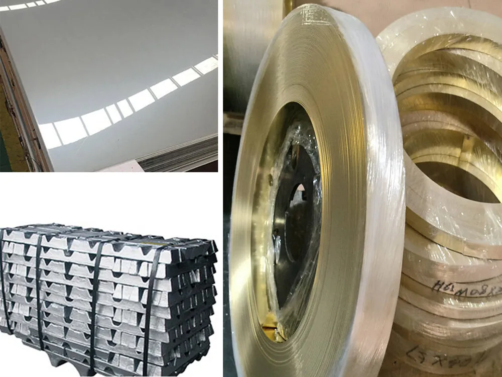 Metal options for custom logo plates including stainless steel brass aluminum and zinc alloy