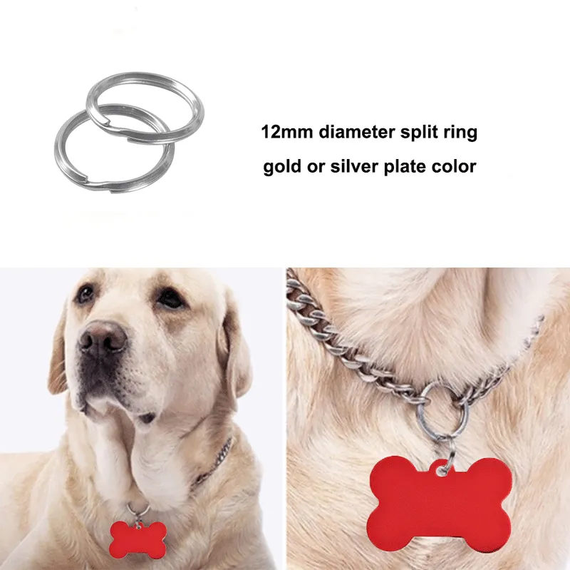 split ring to hold pet collar id tag