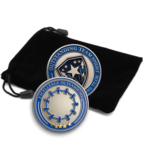 Custom printed velvet bag for commemorative coins