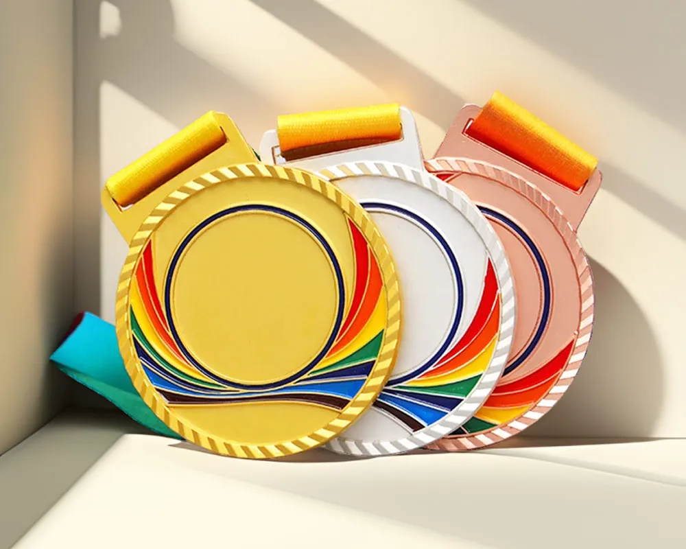 gold, silver copper award medals