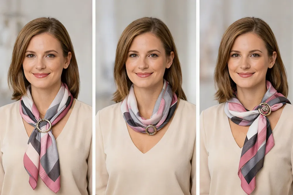 methods of three scarf clips
