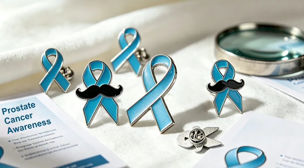 Light blue ribbon symbol for Prostate Cancer Awareness
