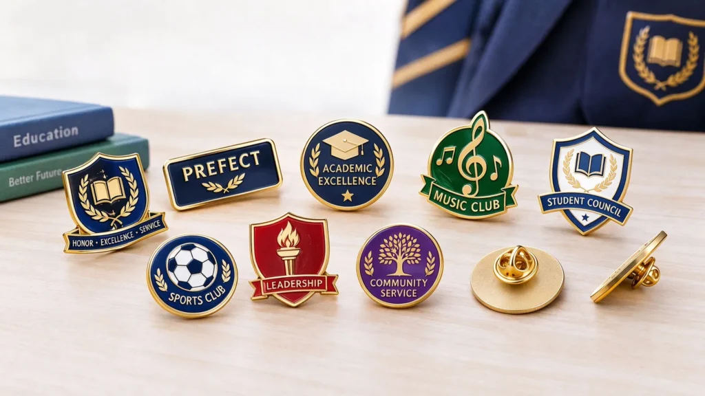 custom school lapel pin